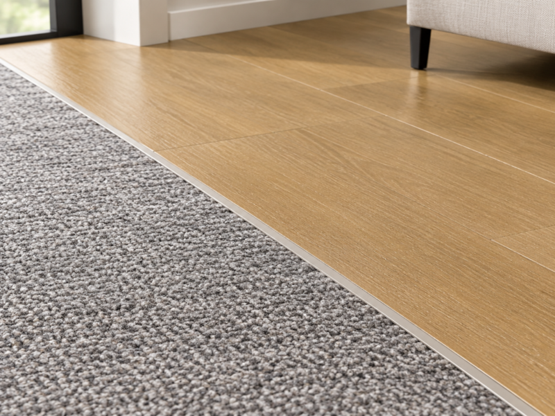 carpet edge fraying hazard near vinyl floor